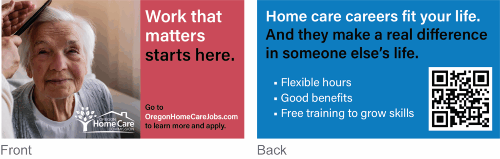 Home Care Wallet Card Example